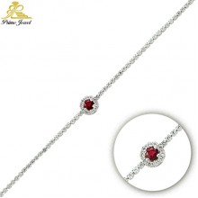 Gümüş Zirkon Taşlı Bilezik / Bileklik